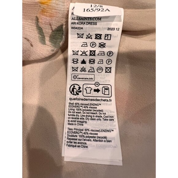 ALLSAINTS Ari Kora Mini Dress Size US 8 - Picture 14 of 14